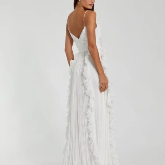 $498 NWT Mac Duggal 49533 Ruffle Skirt Sweetheart Neck Size 16 - Picture 2 of 6